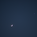 Mond und Venus