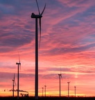 Lichtsäule zum Sonnenaufgang