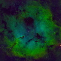 Der Elefantenrüsselnebel (IC 1396) in der Hubble-Palette.